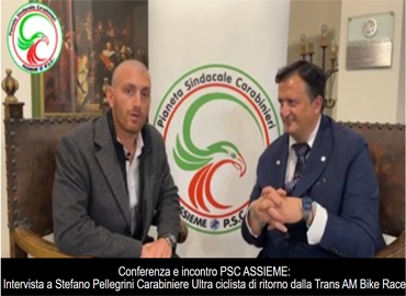 062 - 27 ottobre 2023 - conferenza e incontro PSC ASSIEME: Intervista a Stefano Pellegrini Carabiniere Ultra ciclista di ritorno dalla Trans AM Bike Race 